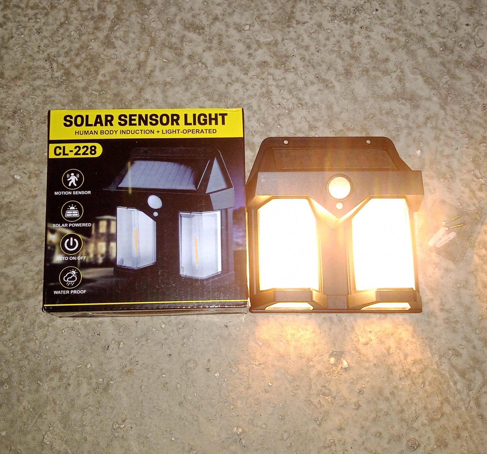 12585 Outdoor Solar Wall Lamp Outdoor Waterproof High Quality Lamp Induction Garden Lamp Garden Villa Night Lamp Double Lamp Light (1 Pc) 12585 Outdoor Solar Wall Lamp Outdoor Waterproof High Quality Lamp Induction Garden Lamp Garden Villa Night Lamp Double Lamp Light (1 Pc)
